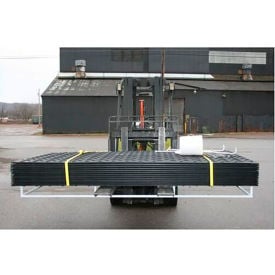 Checkers™ AlturnaMAT® HDPE Ground Protection MatPak w/Hand Holes 4' x 8' Black 12/Pack AMCP4S1HH8