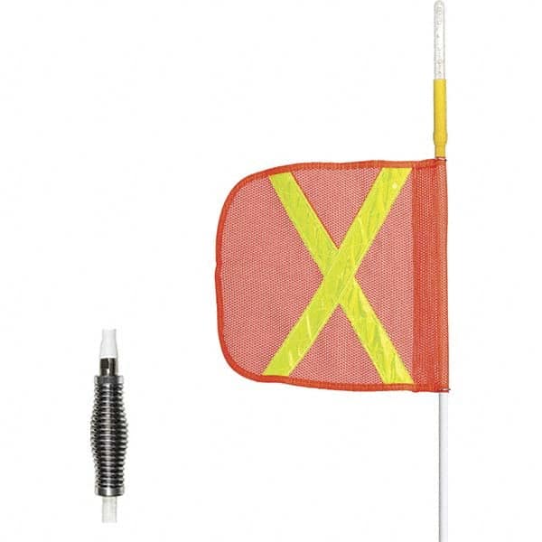 Marking Flags, Type: Warning Whip Flag w/Light , Message or Pattern: Reflective X , Color: Orange, Yellow , Color: Orange, Yellow , Overall Height (Inch): 96  MPN:SW8