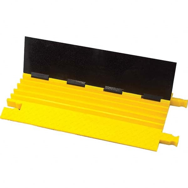 Floor Cable Cover: Polyurethane, 5 Channels, 1-1/4