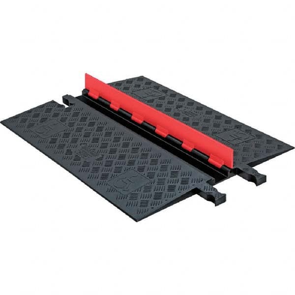 Floor Cable Cover: Polyurethane, 1 Channel, 3/4