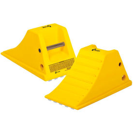 Checkers™ All-Terrain Heavy Duty Wheel Chock w/ Aluminum Cleat Polyethylene 15