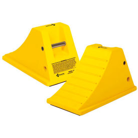 Checkers™ All-Terrain Heavy Duty Wheel Chock with Rubber Pad Polyethylene 15