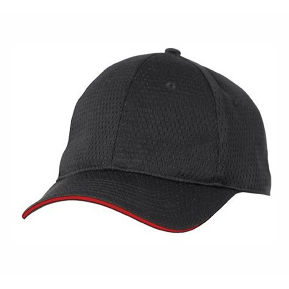 Chef Works Cool Vent Baseball Cap, Black/Red MPN:BCCTRED0