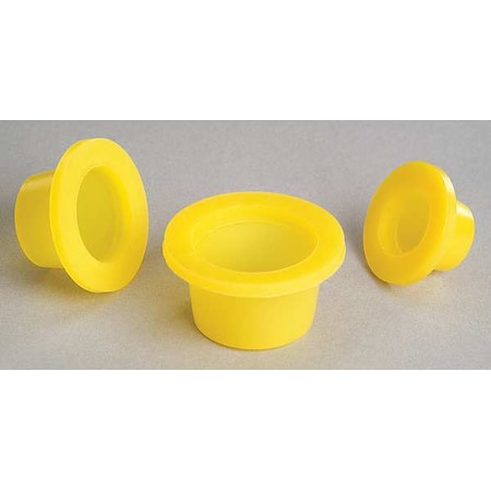 Stopper, 2 in H, Polyethylene, Yellow, PK100 MPN:CG-3021-03
