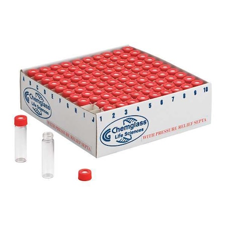 Vial with Cap, 45 mm H, Colorless, PK100 MPN:CG-4912-01
