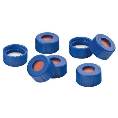 Closure, Blue/Off-White, 9 mm Dia, PK100 MPN:CV-3842-CERT