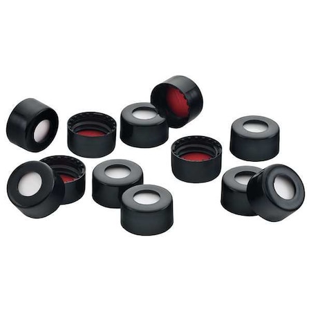 Closure, 13 mm Dia, Black/Red, PK100 MPN:CV-5195-0013