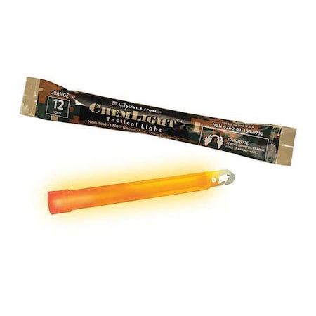 Lightstick, Orange, 12 hr., 6 in. L, PK500 MPN:9-27019