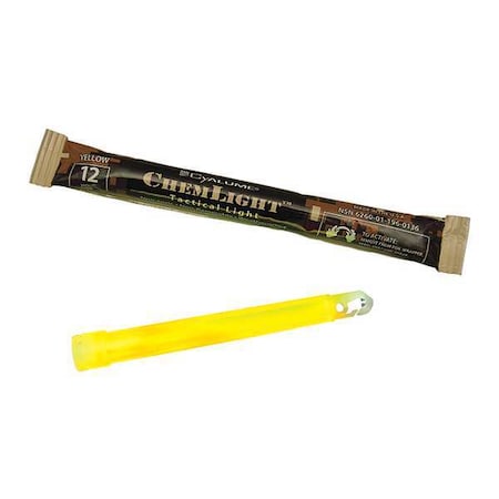 Lightstick, Yellow, 12 hr., 6 in. L, PK500 MPN:9-27020