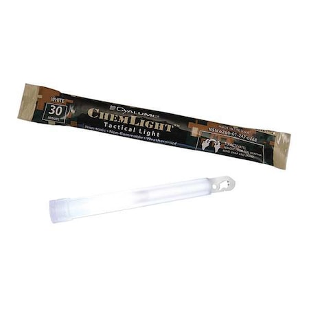 Lightstick, White, 1/2 hr., 6 in. L, PK500 MPN:9-27021