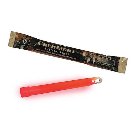 Lightstick, Red, 12 hr., 6 in. L, PK500 MPN:9-27054