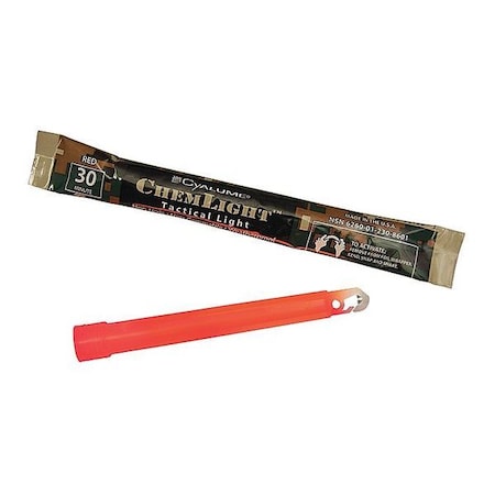 Lightstick, Red, 1/2 hr., 6 in. L, PK500 MPN:9-27063