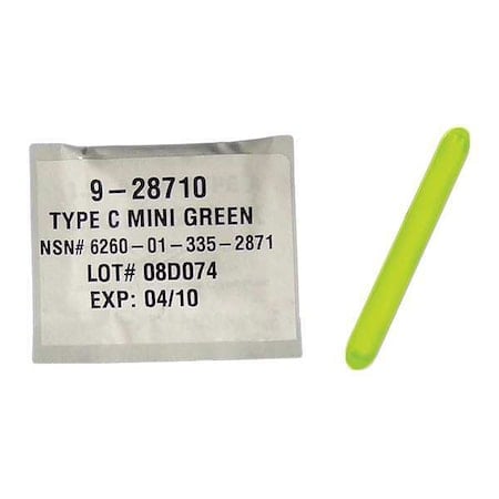 Lightstick, Green, 4 hr., 2 in. L, PK50 MPN:9-28710PF