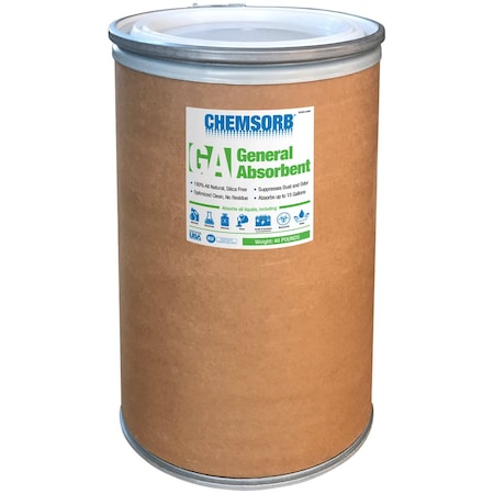 Granular Sorbent, Perlite, 15 gal Volume Absorbed per Pkg., 48 lb lb, Drum, J1 MPN:SP30GA-LB48D
