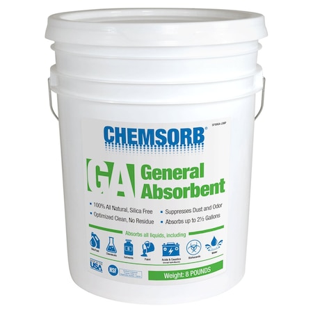 Granular Sorbent, Perlite, 2 1/2 gal Volume Absorbed per Pkg., 9 lb lb, Pail, J1 MPN:SP30GA-LB8P