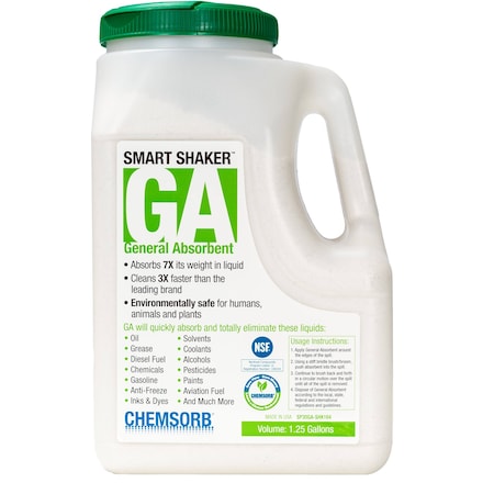Granular Sorbent, Perlite, 5/8 gal Volume Absorbed per Pkg., 3 lb lb, Shaker Bottle, J1 MPN:SP30GA-SHK164
