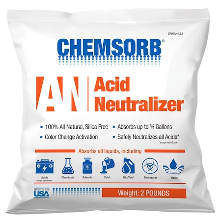 Granular Sorbent, Perlite, 3/4 gal Volume Absorbed per Pkg., 2 lb lb, Bag, Not Applicable MPN:SP60AN-LB2