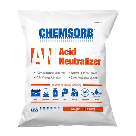 Granular Sorbent, Perlite, 2 1/2 gal Volume Absorbed per Pkg., 7 lb lb, Bag, Not Applicable MPN:SP60AN-LB7