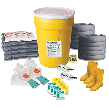 Spill Kit, 20 gal Volume Absorbed per Kit, 30 gal Capacity, Drum MPN:SP30GA-SEN20