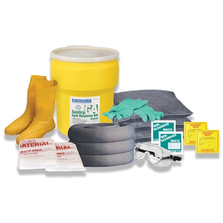 Spill Kit, 6 gal Volume Absorbed per Kit, 10 gal Capacity, Drum MPN:SP30GA-SEN6