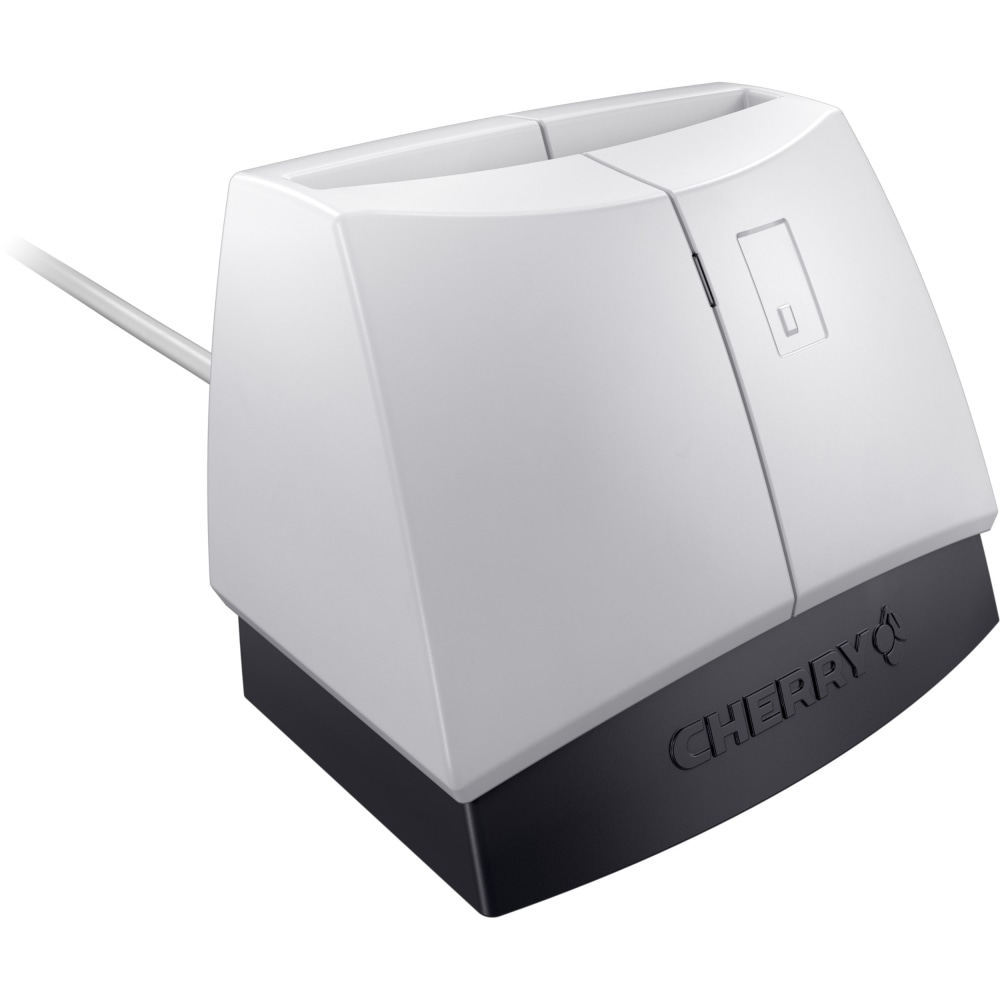 CHERRY SmartTerminal ST-1144 - SMART card reader - USB 2.0 - white (top), black base (Min Order Qty 2) MPN:ST-1144UB