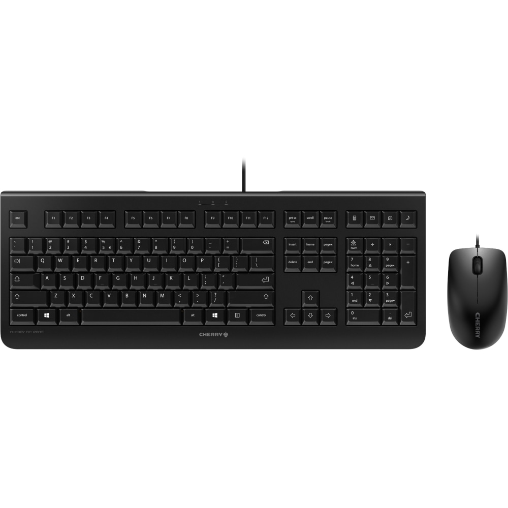 CHERRY Keyboard and Mouse, 3 Button, Black, DC 2000 MPN:JD-0800EU-2
