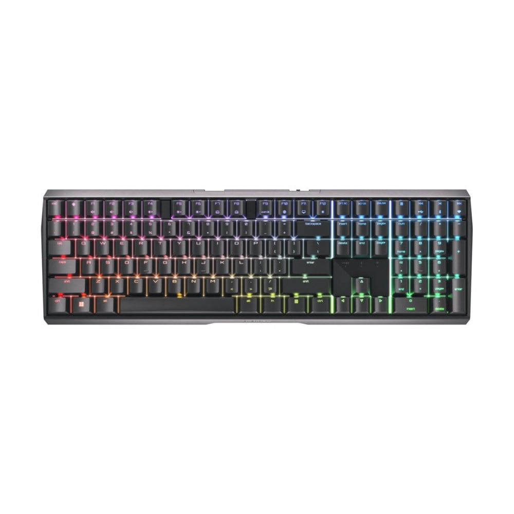 CHERRY MX 3.0S - Keyboard - backlit - wireless - 2.4 GHz, Bluetooth 5.2, USB - QWERTY - US - key switch: CHERRY MX Red - black MPN:G80-3872LYAUS-2