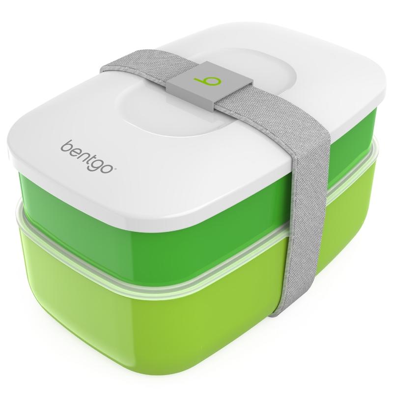 Bentgo Classic All-In-One Lunch Box Container, 3-13/16inH x 4-3/4inW x 7-1/8inD, Green MPN:BENTGO-G
