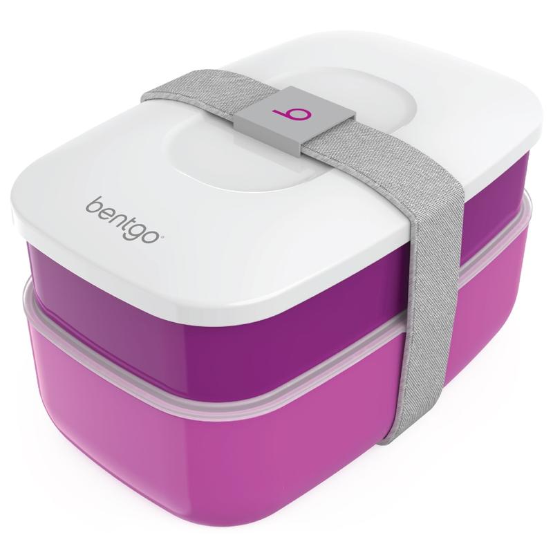 Bentgo Classic All-In-One Lunch Box Container, 3-13/16inH x 4-3/4inW x 7-1/8inD, Purple MPN:BENTGO-P