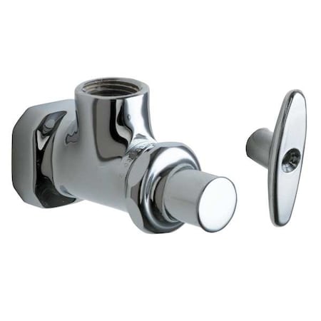 Water Supply Stop, Brass, Multi-Turn, 1/2