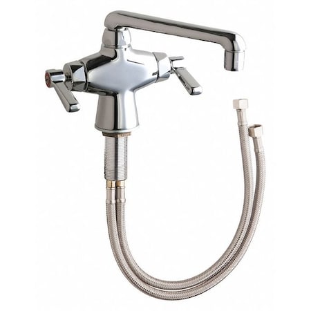 Lever Handle Hot And Cold Water Mixing Sink Faucet, Single Hole Mount, Chrome plated 1 Hole MPN:51-ABCP