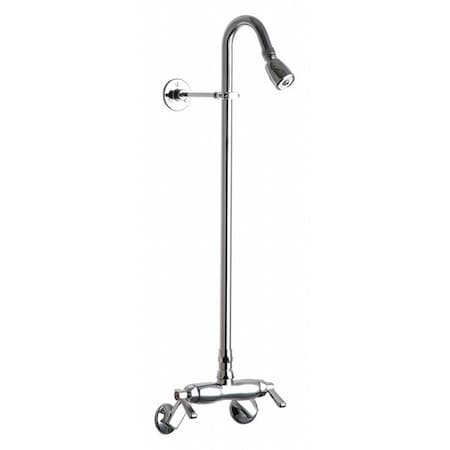 Exposed Two Handle Shower Fitting, Polished Chrome, Wall MPN:756-CP