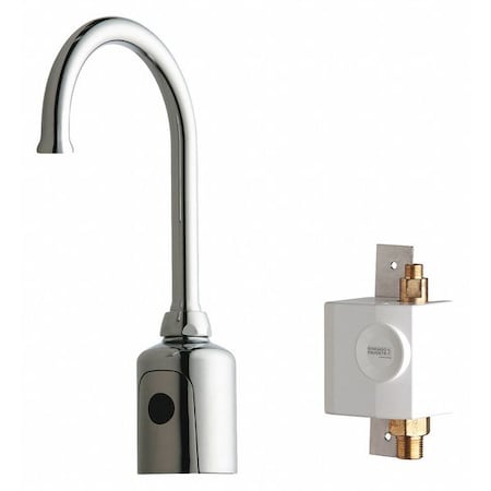 Electronic Sensor Hytronic Gooseneck Sink Faucet With Dual, Single Hole Mount, Chrome plated 1 Hole MPN:WWG116.955.AB.1T