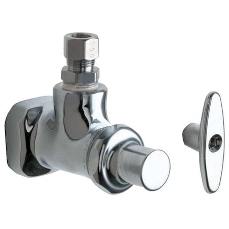 Water Supply Stop, Brass, Multi-Turn, 1/2