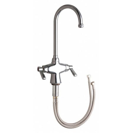 Manual Service Sink Faucet, Single Hole Mount, Chrome plated 1 Hole MPN:50-E1ABCP