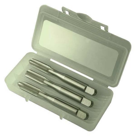 3pc HSS Taper, Plug & Bottoming Hand Tap HTGP Greenfield Threading Bright 4-Flute D5 M6x1.00 MPN:174522