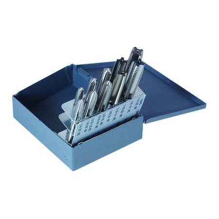 10pc HSS Straight Flute Plug HandTap Set, N303SET HTGP Greenfield Threading 4-Flt GH3 1/4-1/2 UNC/UNF MPN:330082
