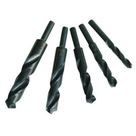 5PC 1/4 Reduced Shank Silver & Deming Drill Set Chicago-Latrobe 239 Steam Oxide HSS 1/4-1/2 MPN:56340