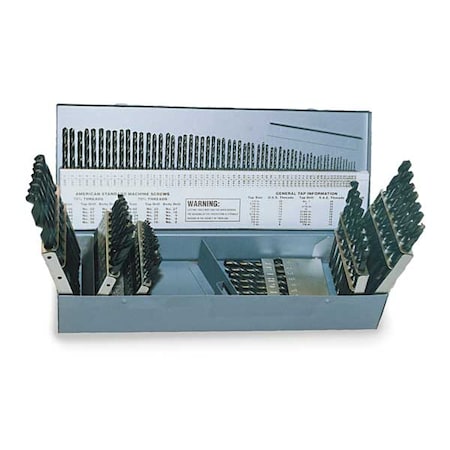 118PC 118 Degree General Purpose Jobber Lengh Drill Set Chicago-Latrobe 150 Steam Oxide HSS 1mm-13mmx.1mm MPN:57727