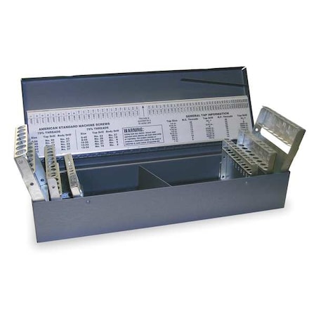 Drill Case Only For Jobber Drills Chicago-Latrobe Holds 1/16-1/2x1/64, A-Z &, N1-No 60, 115pc Holder MPN:57810