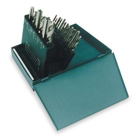18PC Set Drill/Tap Plugbright Metal Index MPN:52580
