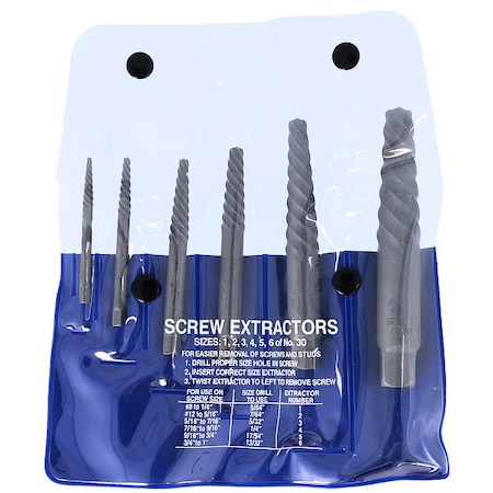 6PC Screw Ext 1-6 MPN:65036
