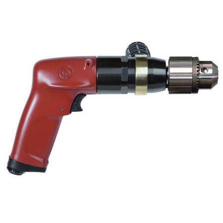 Air-Powered Drill, 1/4 in, NPT, Keyless MPN:CP1117P09
