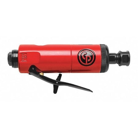 Air Straight Die Grinder, 1/4 in, 0.6 HP, Aluminum Alloy, Includes 1/4 in and 6mm Collet Holder MPN:CP872