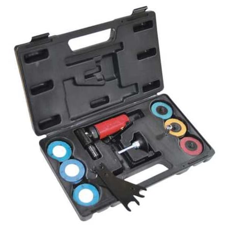 Right Angle Die Grinder Kit, 1/4 in NPT Female Air Inlet, 1/4 in Collet, Medium Duty, 22, 500 RPM MPN:CP875K