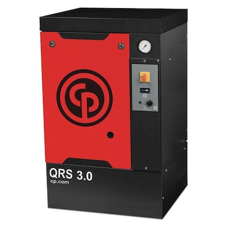 Rotary Screw Air Comp, 3 HP, Base Mount, dBA at 3 Feet: 61 MPN:QRS 3 BM-3