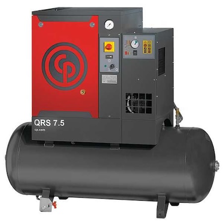 Rotary Screw Air Compressor w/Air Dryer MPN:QRS 7.5 HPD