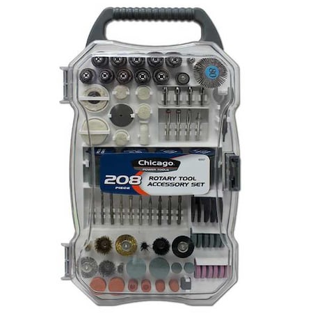Rotary Tool Accessory Set, 208 pcs. MPN:63557
