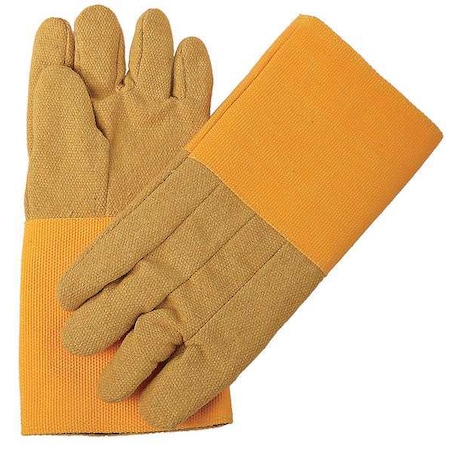 Heat Resistant Gloves, PBI/Kevlar®, 600 Degrees F Max Temp., Gold/Yellow, L, 1 PR MPN:234-PBI22