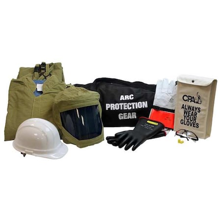 Arc Flash Jacket and Bib Kit, Olive, XL MPN:AG-40-XL